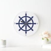 Nautical Wave Nursery Wheel Große Wanduhr (Zuhause)