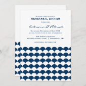 Nautical Waves Muster Probe Abendessen Einladung (Vorne/Hinten)