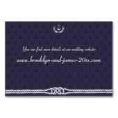 Nautical Wedding Accommodation Card Tischnummer (Rückseite)