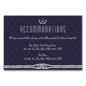 Nautical Wedding Accommodation Card Tischnummer (Vorderseite)