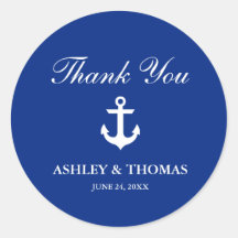 Nautical Wedding Anchor Blue Danke