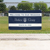 Nautical Wedding Banner 3' x 5' (Insitu)
