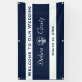 Nautical Wedding Banner 3' x 5' (Vertikal)
