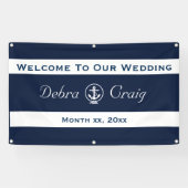 Nautical Wedding Banner 3' x 5' (Horizontal)