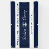 Nautical Wedding Banner 3' x 5' (Vertikal)