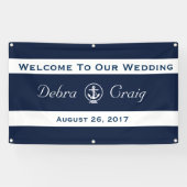 Nautical Wedding Banner 3' x 5' (Horizontal)