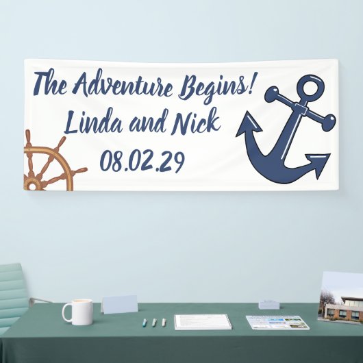Nautical Wedding Banner Das Abenteuer beginnt (Messe)