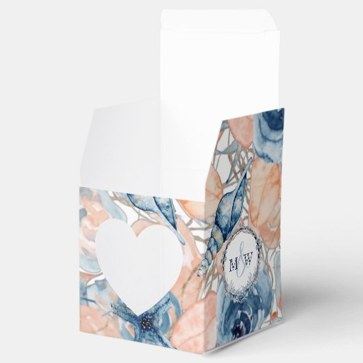 Nautical Wedding Beach Seashell Blume Geschenkschachtel (Geöffnet)