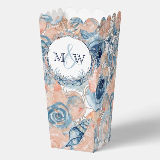 Nautical Wedding Beach Seashell Blume Geschenkschachtel (Vorderseite)