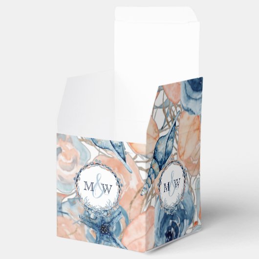 Nautical Wedding Beach Seashell Blume Geschenkschachtel (Geöffnet)