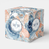 Nautical Wedding Beach Seashell Blume Geschenkschachtel (Rückseite)