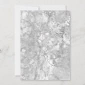 Nautical Wedding Beach Seashell Blume Rose Grau Einladung (Rückseite)