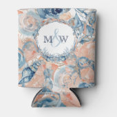 Nautical Wedding Beach Seashell und Rose Dosenkühler (Vorderseite)