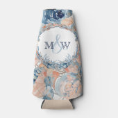 Nautical Wedding Beach Seashell und Rose Flaschenkühler (Vorderseite)