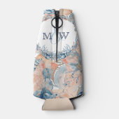 Nautical Wedding Beach Seashell und Rose Flaschenkühler (Rückseite)