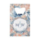 Nautical Wedding Beach Seashell und Rose Geldbeutel Flaschenöffner (Vorderseite)