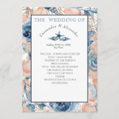 Nautical Wedding Beach Seashell und Rose, Programm (Vorderseite)