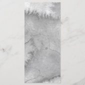 Nautical Wedding Beach Watercolor Pewter Gray Menükarte (Rückseite)