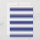 Nautical Wedding Blue Boat mit Segeln nach Maß Einladung (Rückseite)