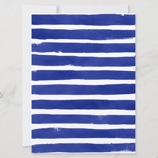 Nautical Wedding Blue Red Hydrangea Save the Date (Rückseite)