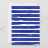 Nautical Wedding Blue Red Hydrangea Wasserfarbe Einladung (Rückseite)