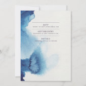 Nautical Wedding Blue White Anchor Digital Einladung (Rückseite)