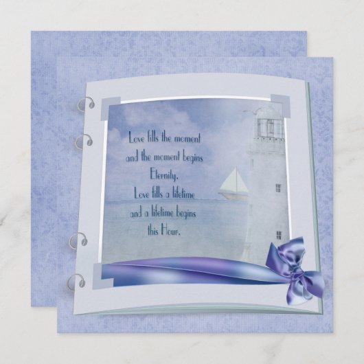 Nautical Wedding Book Einladung (Vorne/Hinten)
