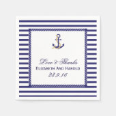 Nautical Wedding Danke Serviette (Vorderseite)