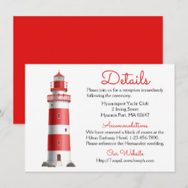 Nautical Wedding Details Leuchtturm Red Summer Einladung