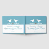 Nautical Wedding Duty Blue Sandpiper Gästebuch (Voll)
