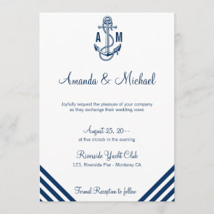 Nautical Wedding Einladungskarte Einladung