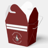 Nautical Wedding Floral Anchor Maroon Burgundy Red Geschenkschachtel (Geöffnet)