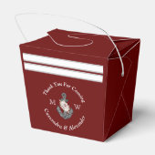 Nautical Wedding Floral Anchor Maroon Burgundy Red Geschenkschachtel (Rückseite)