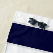 Nautical Wedding Floral Anchor Navy White Bridge Strandtuch (Beispiel)