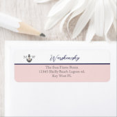 Nautical Wedding Floral Anchor Pink und Marine (Insitu)