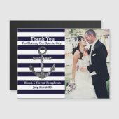 Nautical Wedding Foto Danke Magnet (Vorne/Hinten)