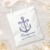 Nautical Wedding Hangover Kit Navy Blue Anchor Geschenktütchen (Ausgeschnitten)