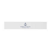 Nautical Wedding Invitation Bly Band / Navy (Flach)
