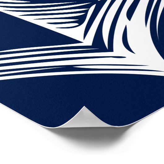 Nautical Wedding Navy Poster (Ecke)