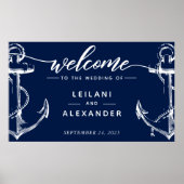 Nautical Wedding Navy Poster (Vorne)