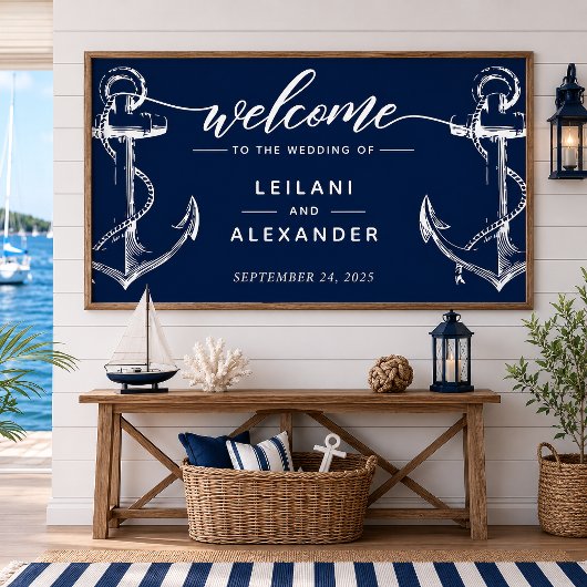 Nautical Wedding Navy Poster