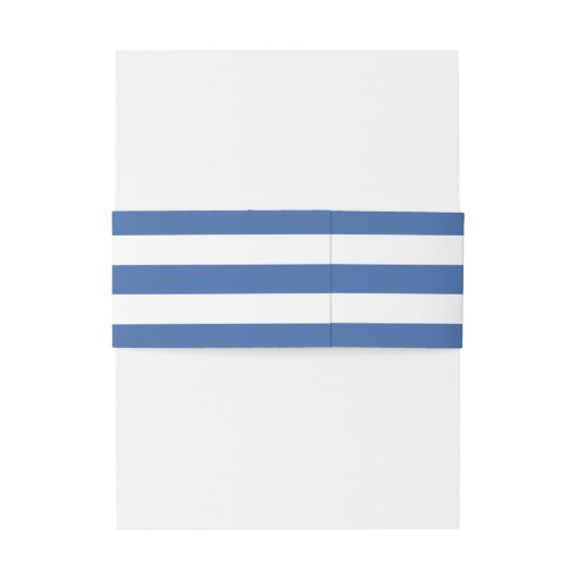 Nautical Wedding Navy White Monogram Wappen Einladungsbanderole (Rückseitenbeispiel)