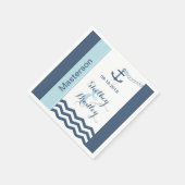 Nautical Wedding Paper Napkins Serviette (Ecke)