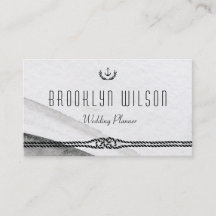 Nautical Wedding Planner Business Cards grau weiß