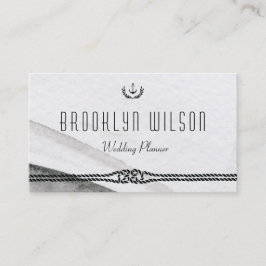 Nautical Wedding Planner Business Cards grau weiß Visitenkarte