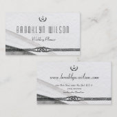 Nautical Wedding Planner Business Cards grau weiß Visitenkarte (Vorne/Hinten)