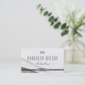 Nautical Wedding Planner Business Cards grau weiß Visitenkarte (Stehend Vorderseite)