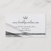 Nautical Wedding Planner Business Cards grau weiß Visitenkarte (Rückseite)