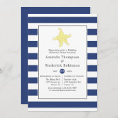 Nautical Wedding Probe Dinner Einladung (Vorne/Hinten)