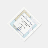 #Nautical Wedding Script Typografy Dated #Florida Serviette (Ecke)